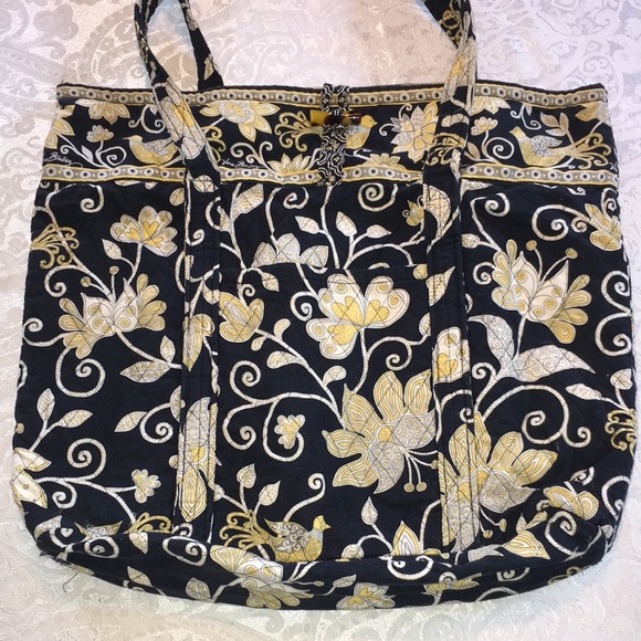 Vera Bradley Handbags - Vera Bradley Yellow Bird Tote- Retired Pattern